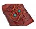 Handmade antique 2 stone  eyes on face leather journal diary and notebook